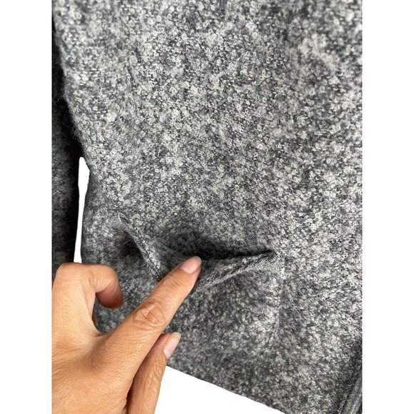 Talbots Jacket Womens 12 Gray Tweed Wool Blend Short Lined Grandmacore Blazer - Picture 6 of 13